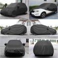 thumbnail image 3 of Unique Bargains Black Breathable Waterproof Car Cover w Mirror Pocket YXL(207inch Length), 3 of 7
