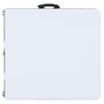 thumbnail image 3 of 4-Foot Height Adjustable Bi-Fold Granite White Plastic Folding Table, 3 of 6