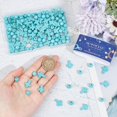 thumbnail image 3 of 1box 1 box 160pcs Cross Beads Mini Small Cross Bead Charms 8mm Round Blue Synthetic Turquoise Beads 12x16mm Tiny Pocket Crosses Easter Holiday Crucifix Beads for Jewelry Making Beading Supplies, 3 of 9