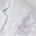 thumbnail image 4 of KeShDi Mens Jackets Men's Sequined Top Solid Color Suit Dress Fashionable Men's Jacket Men's Suit Jacket White 2X, 4 of 8