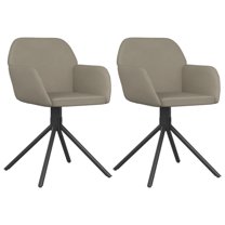 vidaXL Swivel Dining Chairs 2 Pcs Accent Chair for Kitchen Living Room Velvet