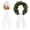 White, variant on Threns Wreath Sash Bow for Front Door, Scalloped Wreath Ribbon with Adjustable Bow Knot Farmhouse Door Wreath Decor Embroidered Sash for Holiday,Wedding,Memorial