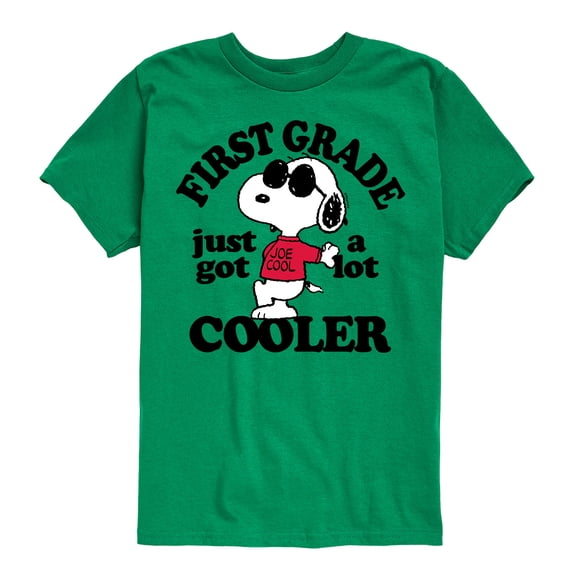 Peanuts - Just Got Cooler First Grade Boys' Short Sleeve Graphic T-Shirt