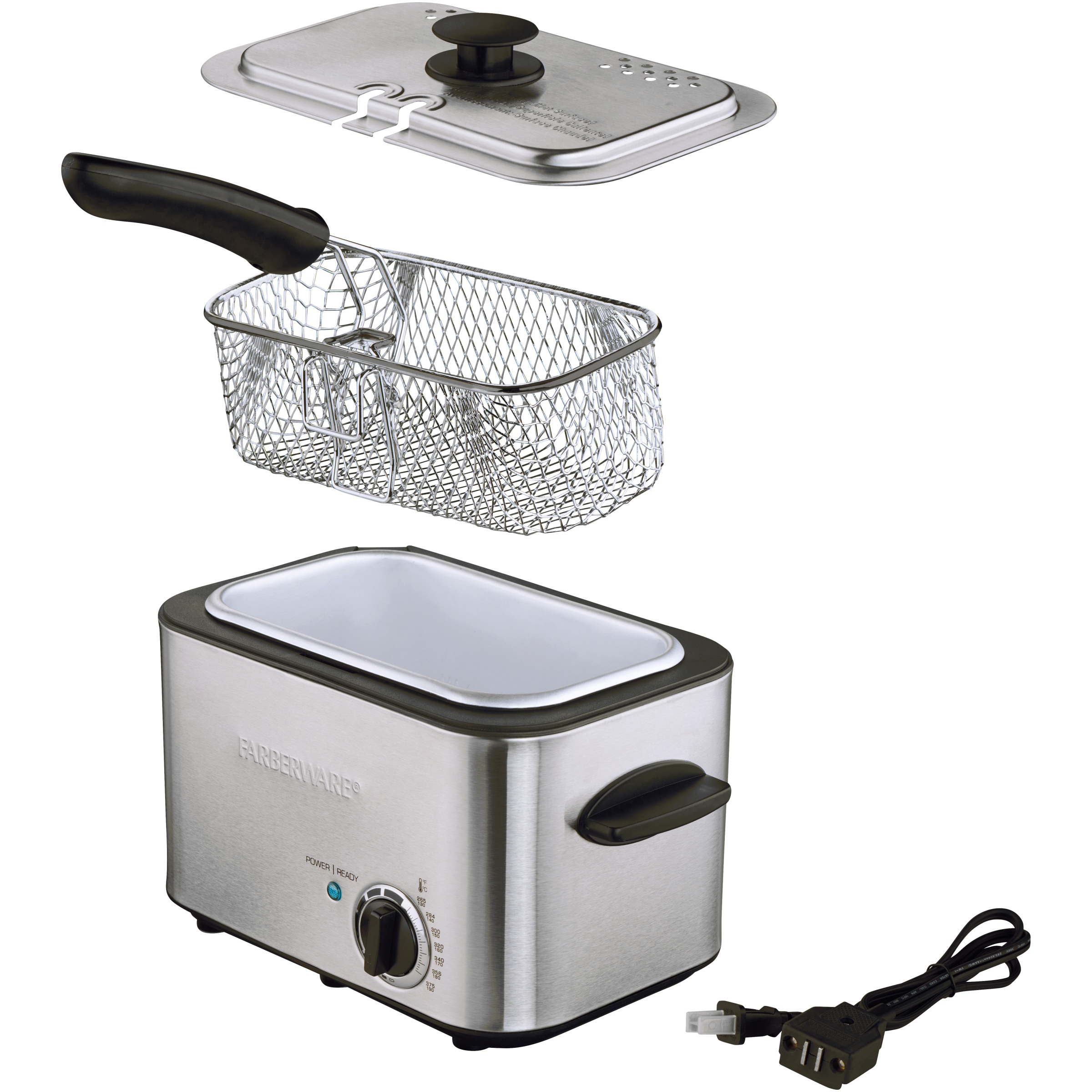 Farberware 1.1 Liter Stainless Steel Deep Fryer with Dishwasher-Safe Basket, Lid & Handle - image 3 of 6