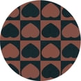 thumbnail image 1 of Ahgly Tapis Rond Lavable en Machine Intérieur Transitionnel Rouge Nuit, 5 Pieds Rond, 1 of 7