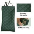 thumbnail image 4 of LifeArt 3 Pack Squeeze Top Glasses Pouch Portable Sunglasses Case Soft PU Leather (3 Green), 4 of 7