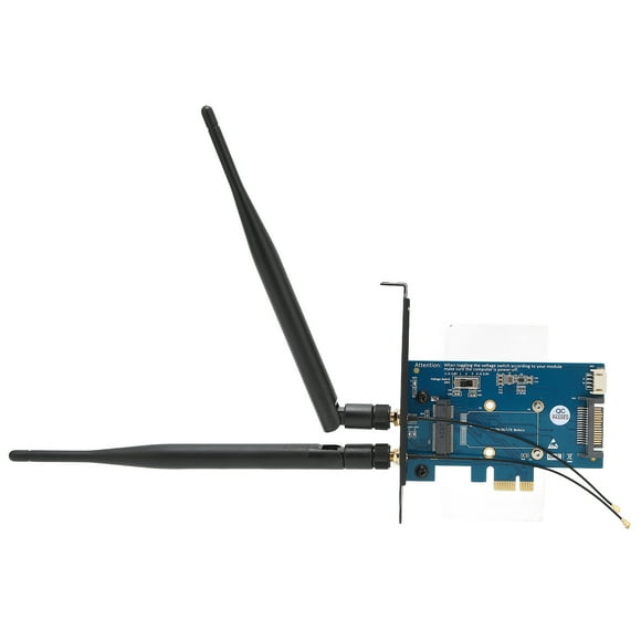PC Wifi Adapter, Plug And Play Mini PCIE Adapter Small Volume Multi System Compatibility 4Pin Power Interface  For Household For Internet Cafe