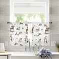 thumbnail image 2 of Vintage Western Sheer Curtains 54 Inches Length 2 Panels Set, Window Sheer Curtains for Living Room/Bedroom, Retro Art Horse Cowboy Farmhouse Light Filtering Rod Pocket Curtain 52'' x 54'' x 2, 2 of 7