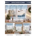 thumbnail image 6 of Christmas Tree Navy Ball Valances for Windows, 54 x 18in, White Pine Branch Winter Snowflakes Blue Rod Pocket Kitchen Valance Curtain Light Filtering Window Treatments for Living Room Bedroom, 6 of 7