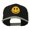 Black Silver, variant on Smile Face Embroidered Two Tone Cap - Natural Black OSFM
