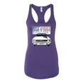 thumbnail image 2 of Wild Bobby, Ford Mustang Country USA 1964 Vintage American License Plate, Cars and Trucks, Women Racerback Tank Top, Purple Rush, Small, 2 of 4