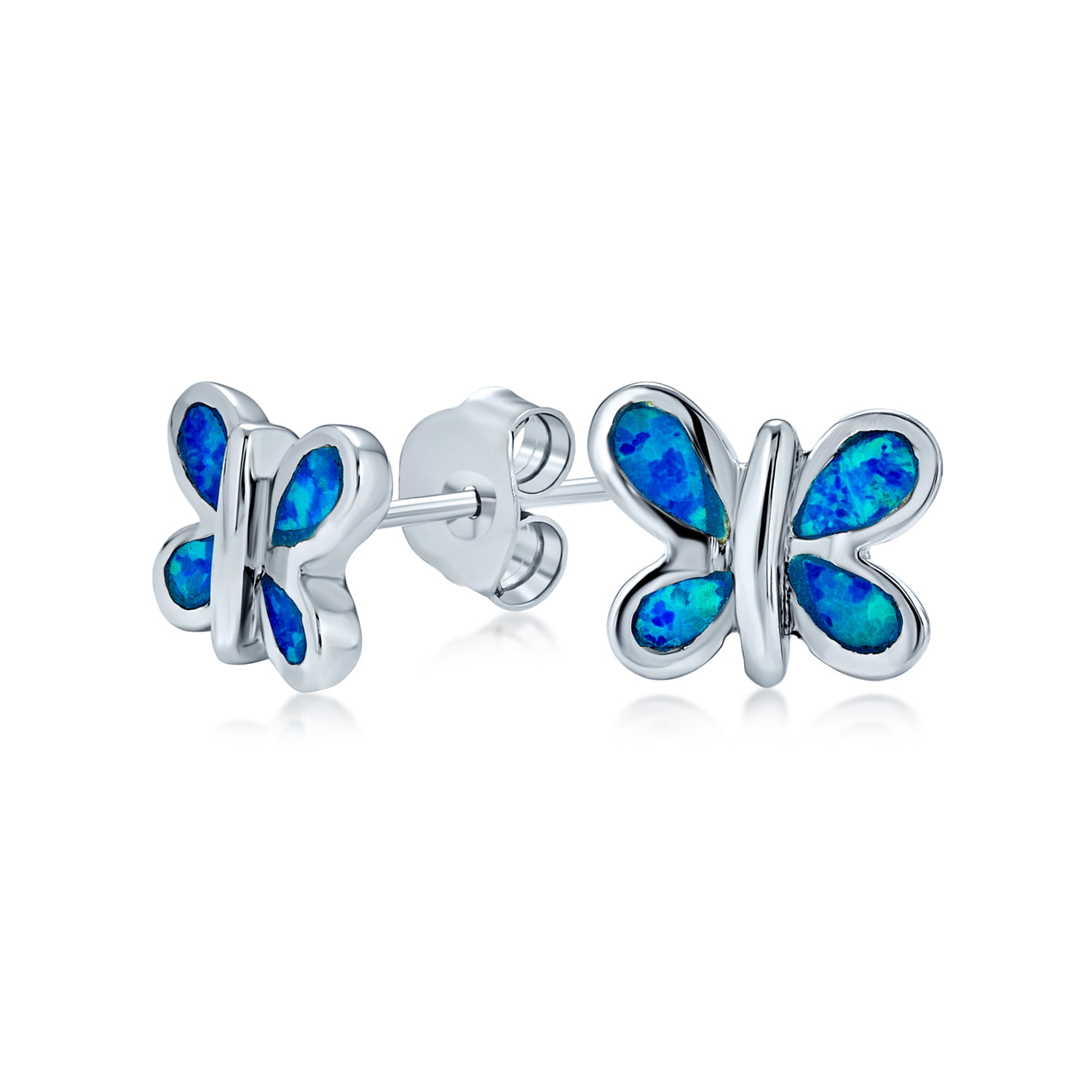 lovely gorgeous gift 10mm turquoise butterfly garden hypoallergenic stainless steel earrings