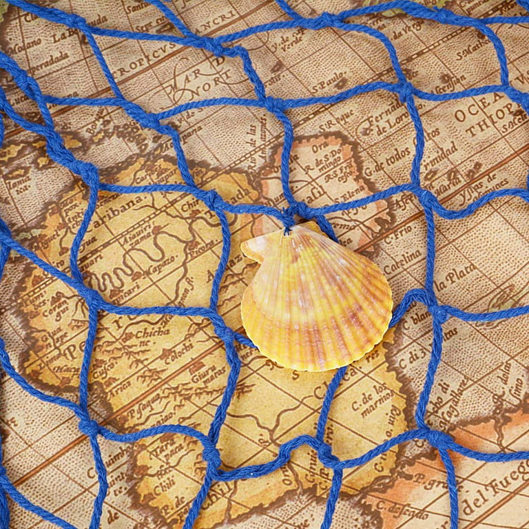 Fishing Net with Starfish, Maritime Nautical Decoration Over White  Background with Copy Space Stock Photo - Image of starfish, vacation:  138377200