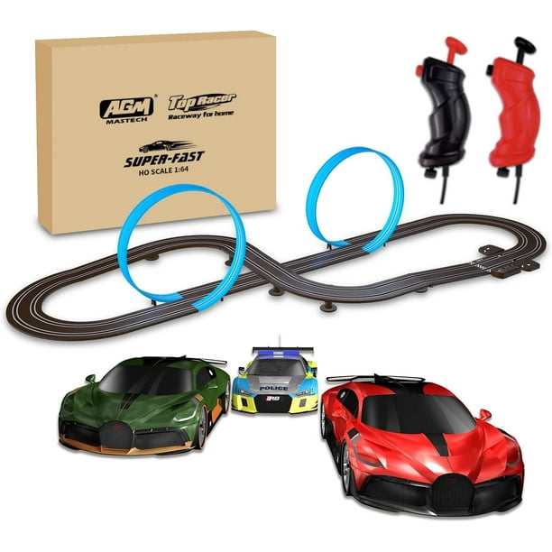 Audi R8& Bugatti Divo Slot Car Racing Set Ho Scale 164 at Super Fast