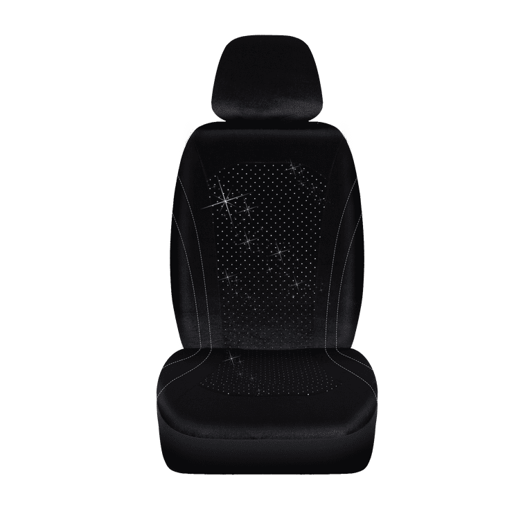 Auto Drive Low Back Flannel Seat Covers Black