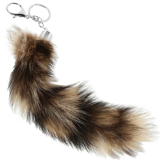 Dayesque Fluffy Faux Fox Tail Keychain for Handbag Decoration Cosplay Cute Pendant Fox Tail Keychain Tail