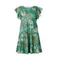 thumbnail image 3 of WILLBEST Vestido Casual De Mujer, Primavera Y Verano 2025, Moda Informal, Cuello Redondo, Estampado Floral, Manga Corta, 3 of 3