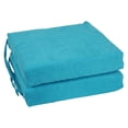 thumbnail image 4 of Blazing Needles Indoor 16" x 16" Microsuede Chair Cushion, Aqua Blue, 4 of 4