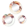 thumbnail image 2 of Designart "Redend Point Canyon - A River's Tale I" Abstract Liquid Ink Round Mirror Set of 3 - Modern Red Round Bathroom Wall Mirror Set, 2 of 5