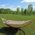 thumbnail image 5 of Sunnydaze 2-Person Quilted Polyester Spreader Bar Hammock with Stand, 400 lb - Sandy Beach, 5 of 7