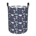 thumbnail image 2 of Goofa Bamboo Panda Printed Circular Hamper,Laundry Basket with Handles,Storage Baskets Foldable,Large Capacity Laundry Hamper-Medium, 2 of 8