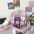 thumbnail image 1 of Bolsa universitario de nailon JK Plaid Campus uniforme portátil bandolera de hombro JShteea Para Estrenar, 1 of 9