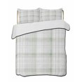 thumbnail image 2 of Quilts Queen Size, Sage Green Checkered Soft Comforter Bedding Set for Bed, Summer Modern Minimalist Lightweight Quilted Bedspread with Pillow Cover(2 Pieces) for All Season, 90x96 Inch, 2 of 9