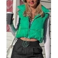 thumbnail image 5 of Moda mujer invierno cálido chaleco corto sin mangas cuello alto doble cara ligero globo chaleco agradable a la piel Daliy Wear, 5 of 5