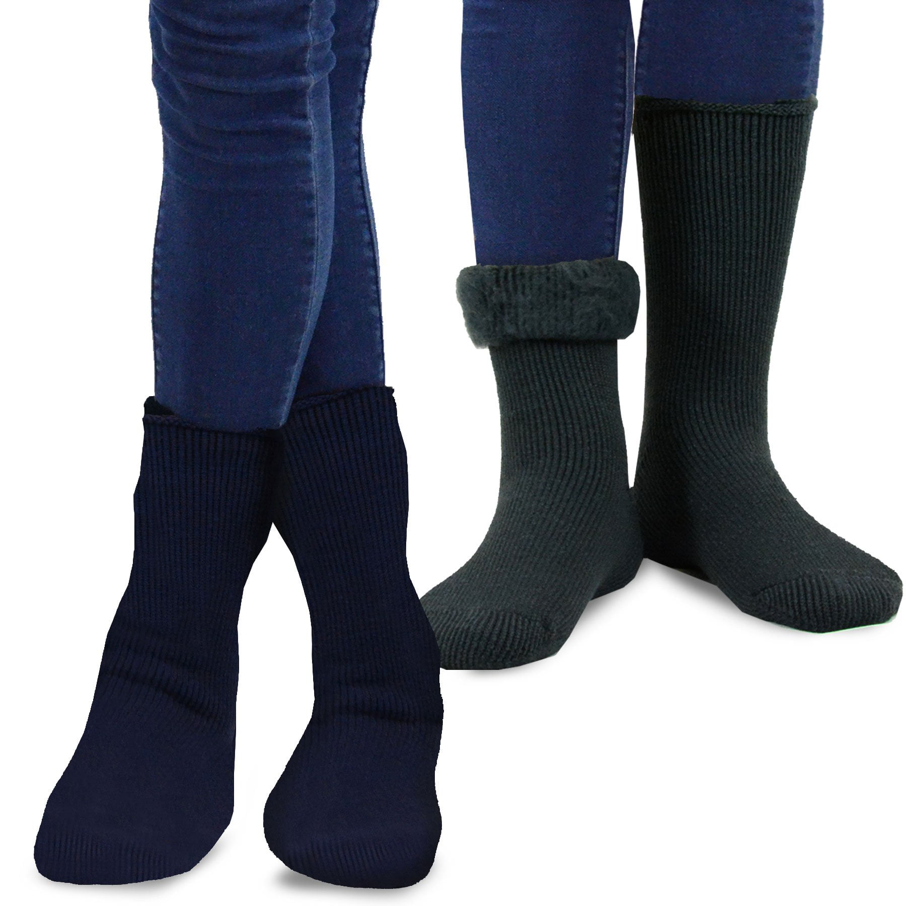 TeeHee Socks - TeeHee Super Warm Brushed Thermal Crew Socks 2 Pairs ...