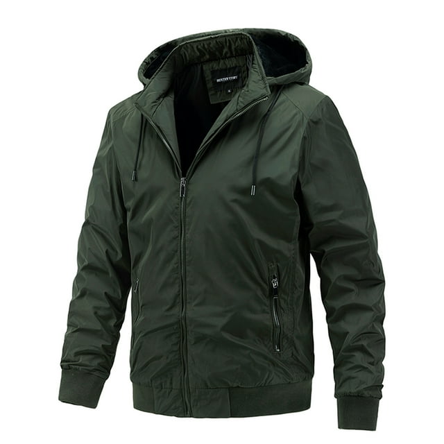 Styesk Vestes pour Hommes Veste Fine Décontractée Coupe-Vent à Capuche