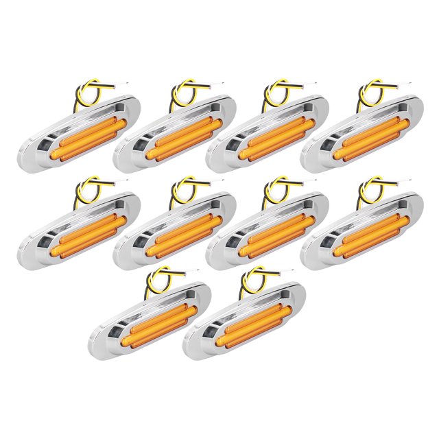 Lámpara de posición lateral, 10 piezas/juego, 16 LED, luz indicadora lateral delantera y trasera para remolque, luz de advertencia lateral de calidad superior