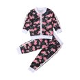 thumbnail image 1 of Dewadbow Toddler Kids Baby Girls Floral Sweatshirt Tops Pants Outfits Sets, 1 of 6