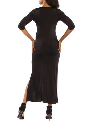 Women's Long V-neck Wrap Dress