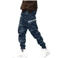 thumbnail image 3 of qucoqpe Men's Jogger Pants Punk Cargo Baggy Techwear Streetwear Hip Hop Sports Casual Pants, 3 of 7