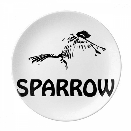 

Food Outline Sparrows Birds Plate Decorative Porcelain Salver Tableware Dinner Dish
