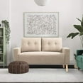 thumbnail image 2 of Vineego Modern Terry Cloth Upholstered Loveseat, Beige, 2 of 8