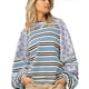 thumbnail image 2 of Sudaderas de mujer Otoño Invierno 2024 Rayas Dulces Suéteres de cuello redondo Coreanos Sudaderas con capucha gruesas y sueltas Vestidos Ropa de mujer, 2 of 5