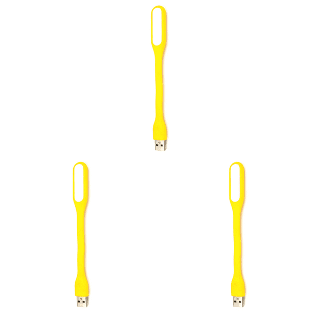 Lámpara LED USB Mini Portátil Lectura Libros Escritorio Nocturna () Amarillo