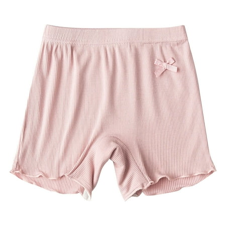 Ovbmpzd Baby Girl Shorts Ruffle Pink Cotton Bow Elastic Waist Solid Shorts Baby Leggings for Baby Girl 10Years