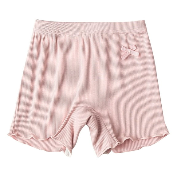 Cethrio Girls Bike Shorts Size 14-16 T, Cotton Stretch Elastic Waist Soft Girls Underwear Pink