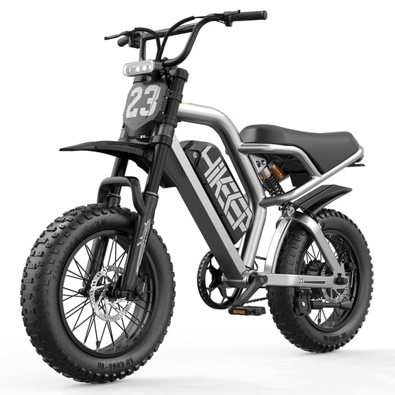 Electric Mini Bike for Teens,Peak 750W Motor, 16" Fat Tire Moutain Ebike, 48V 15Ah Removable Battery, UL2849