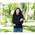 thumbnail image 4 of SAOL Irish Aran Fisherman Tunic Fitted Sweater Wool Blend Women's Crew Neck Cable Knit Pullover, 4 of 6