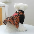 thumbnail image 6 of Winter Dog Harness Dress with D-Ring, Leopard Puppy Sweaters for Small Dogs Girl, Fleece Warm Pet Dress Outfits for Small Dogs Leopard XL, 6 of 7