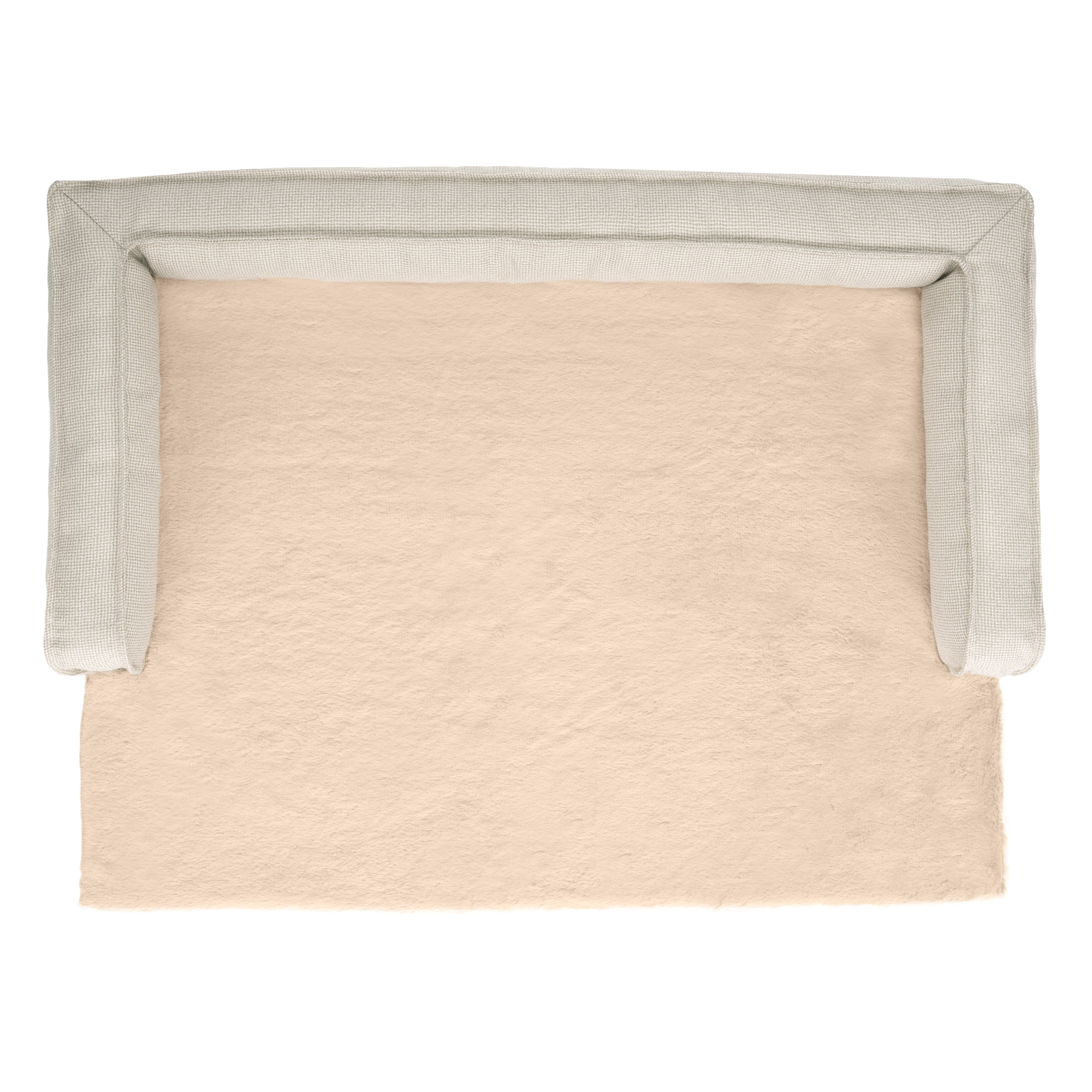 FurHaven Pet Products Plush & Decor Check Comfy Couch Orthopedic Pet Bed for Dogs & Cats - Wheat, Large