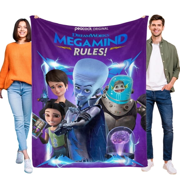 Megamind vs.the Doom Syndicate Blanket for Kids, Soft Warm Flannel Throw Blanket for Boys Girls, 30x40 Inch Small Blanket for Sofa Couch Gifts Home Decor