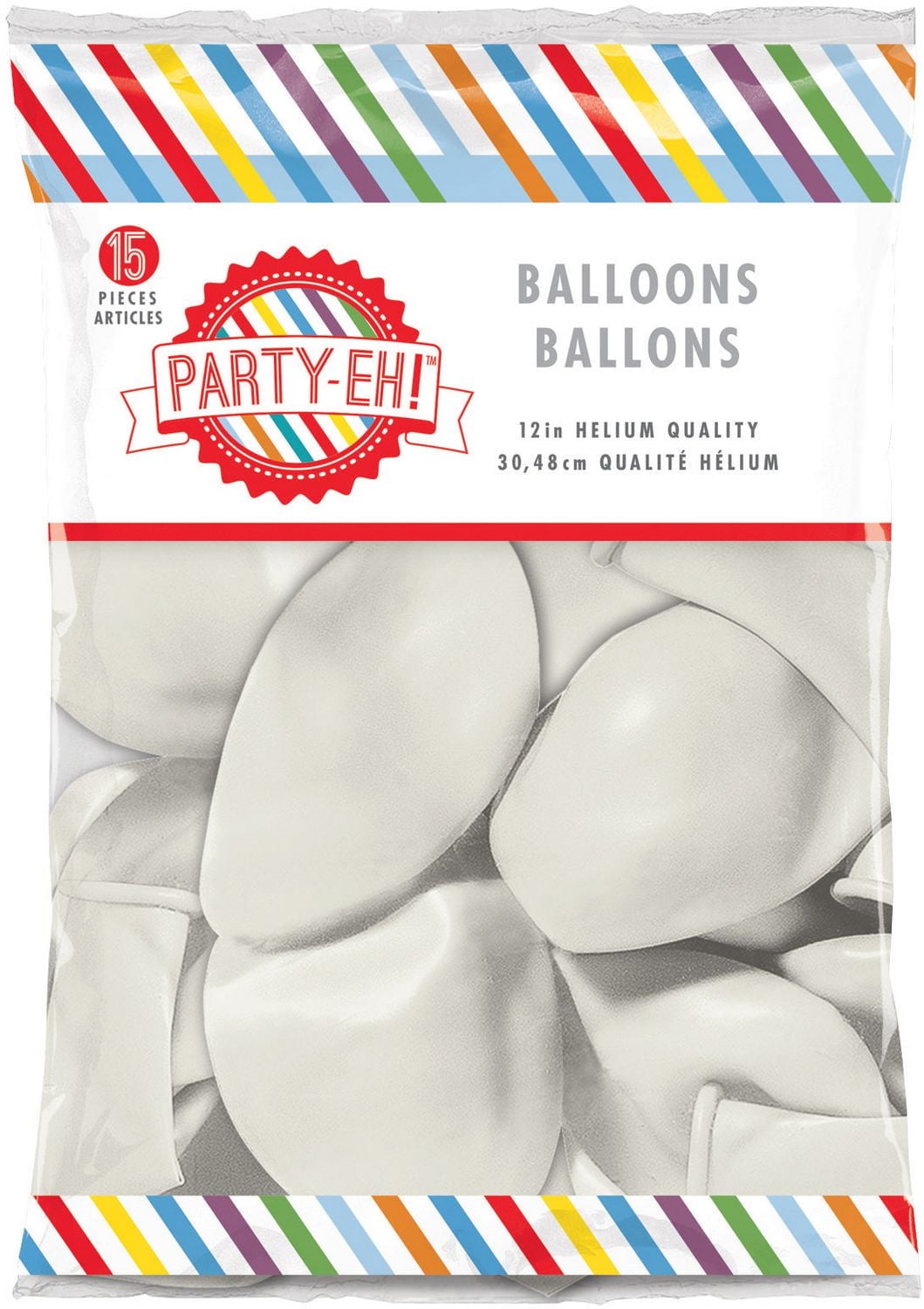 Party-Eh! Ballons en latex 15 ballons blanc