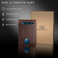 thumbnail image 7 of Serman Brands Money Clip Slim Wallet | Mens Wallets Thin Front Pocket | RFID Blocking Card Holder | Minimalist Mini Bifold Wallet |Texas Brown, 7 of 7