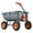 grey, variant on Garden Dump Cart Wagon, Poly Dump Cart with 10in Tires & 180° Towing Handle, Heavy Duty Wheelbaroow Yard Dump Carts and Wagons for Lawn Tractor, 800 Pound Capacity