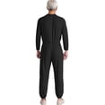 thumbnail image 2 of CHICTRY Combinaison Adaptative pour Hommes Manches Longues Poignets Élastiques Combinaison Anti-Rayures Col Rond Justaucorps d'Infirmière Noir TTG, 2 of 5