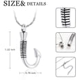 thumbnail image 2 of Fishing Hook Urn Necklace for Ashes Cremation Jewelry for Ashes Urn Memorial Necklace Fish Hook Design Stainless Steel Pendant Keepsake Ashes Holder for Men, 2 of 6